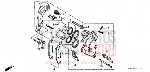 FRONT BRAKE CALIPER CR500RW de 1998